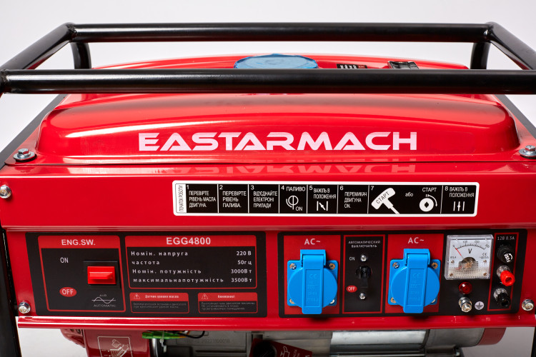 Бензиновый генератор Eastarmach EGG 4800 3,5 кВт медная обмотка фото 4