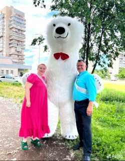 Белый медведь Одесса.Заказать мишку в Одессе,Черноморск на праздник.