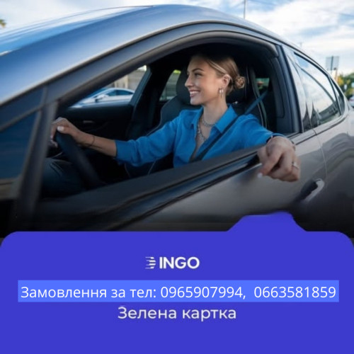 Зелена карта від надійної СК ІНГО. 