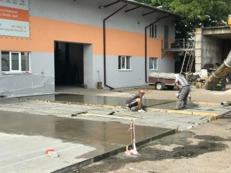 Бетонирование площадок и бетонные работы, укладка тротуарной плитки