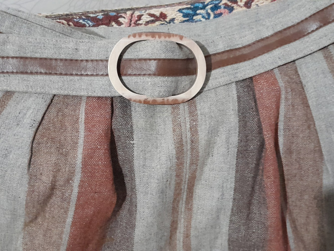 Шерстяная юбка на подкладке, с поясом, со складками. Румыния фото 5