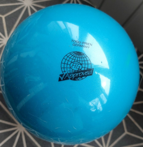 М'яч для художньої гімнастики 400гр. 19см. Стандарт блакитний Togu Fig 