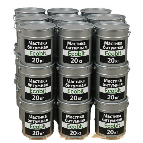 Мастика битумная ведро 3,0 кг БИТЭЛАСТ - БИТУМНЫЙ Ecobit фото 2