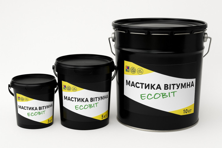 Мастика битумная ведро 3,0 кг БИТЭЛАСТ - БИТУМНЫЙ Ecobit фото 5