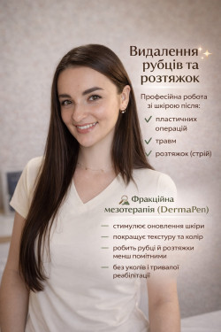 Видалення рубців , розтяжок. Лікування випадіння волосся , мезотерапія