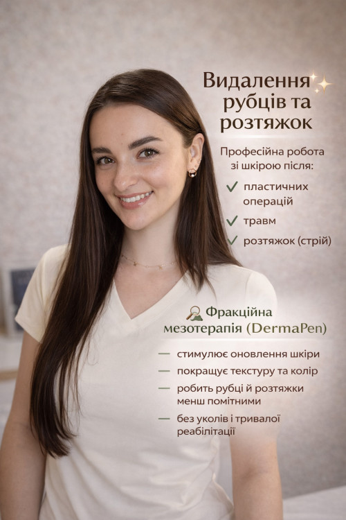 Видалення рубців , розтяжок. Лікування випадіння волосся , мезотерапія 