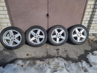 Диски R 18 с резинной 215×55 континенталь б.у на Джип компасс