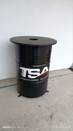 Стіл з бочки, вуличний столик-бочка, лофт меблі, вулична урна