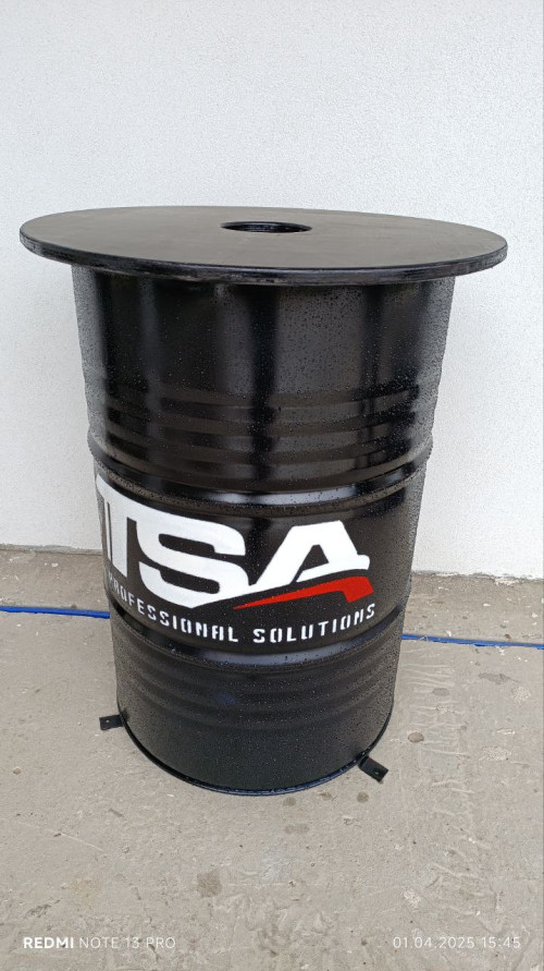 Стіл з бочки, вуличний столик-бочка, лофт меблі, вулична урна фото 2