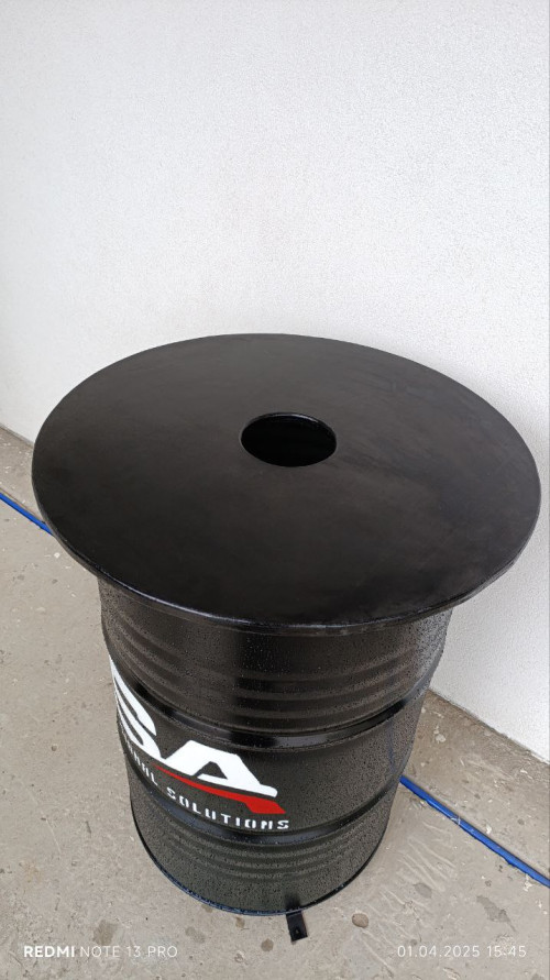 Стіл з бочки, вуличний столик-бочка, лофт меблі, вулична урна фото 3