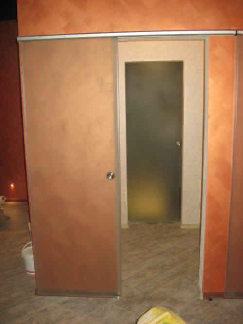 розсувні скляні двері фото 6