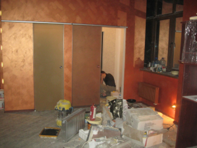 розсувні скляні двері фото 7