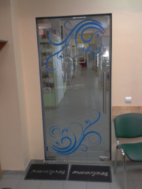 скляні двері, вхідні скляні двері фото 2