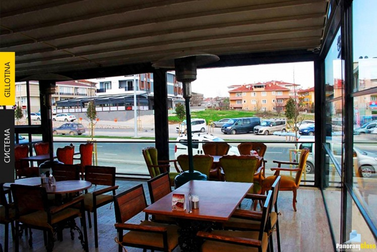 Горизонтальні вікна, автоматичні вікна, тераса ресторану, тераса кафе фото 3