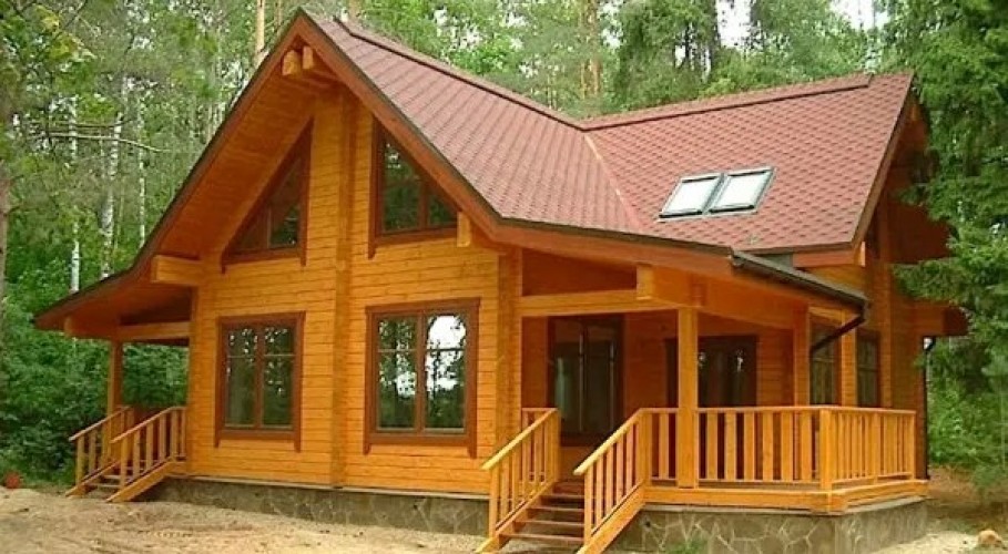 Будівництво будинків з дерева дерев'яний будинок дача альтанка лазня фото 5