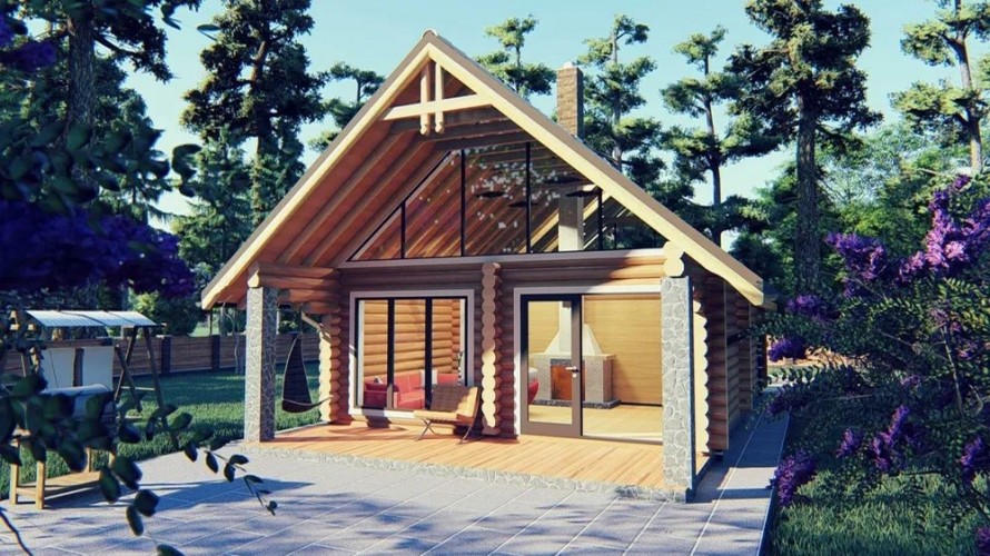 Дерев'яний будинок, дача 95м 20700$ зруб WonderWood еко брус фото 2