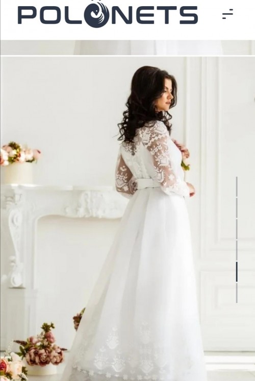 Дизайнерська весільна сукня з вишивкою фото 2