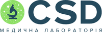 Логотип компанії CSD, медична лабораторія